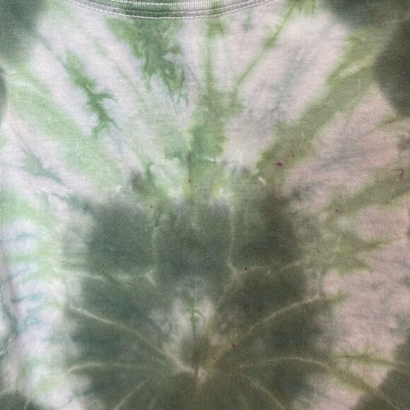 handmade tie dyed unisex tshirt v-neck L camo olive green - Picture 7 of 11